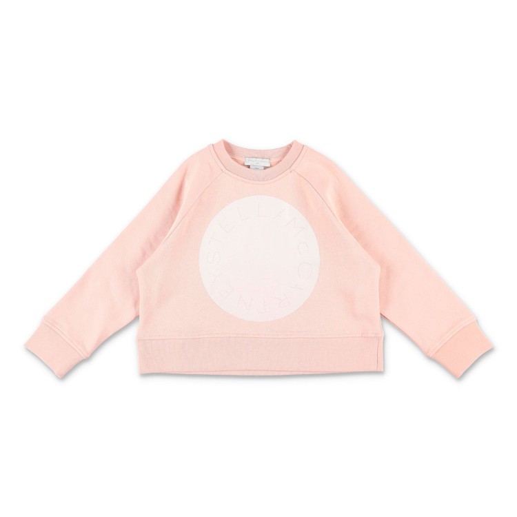 STELLA McCARTNEY Felpa rosa con disco logato