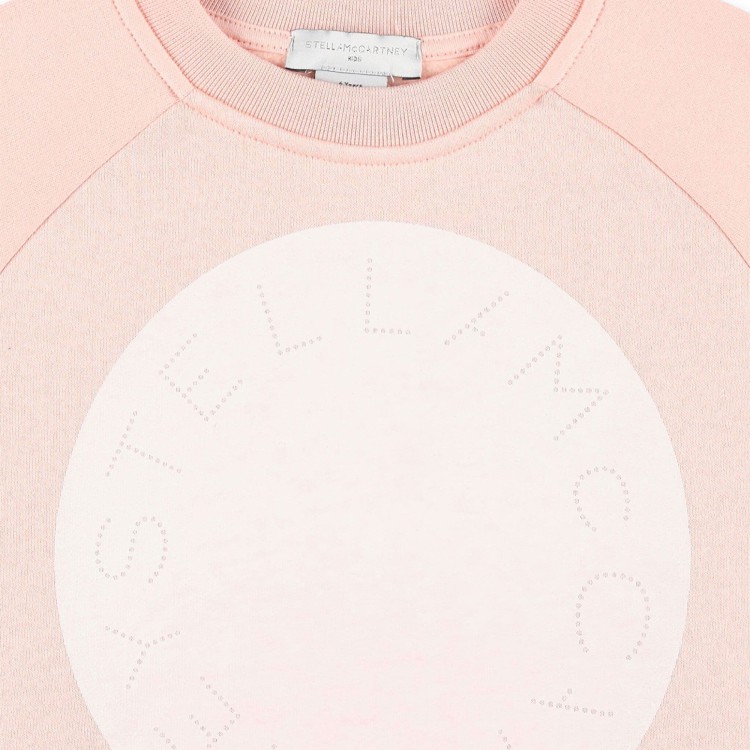 STELLA McCARTNEY Felpa rosa con disco logato