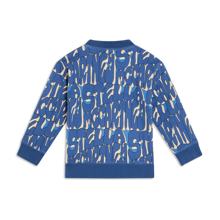 STELLA McCARTNEY Felpa blu con logo Stella