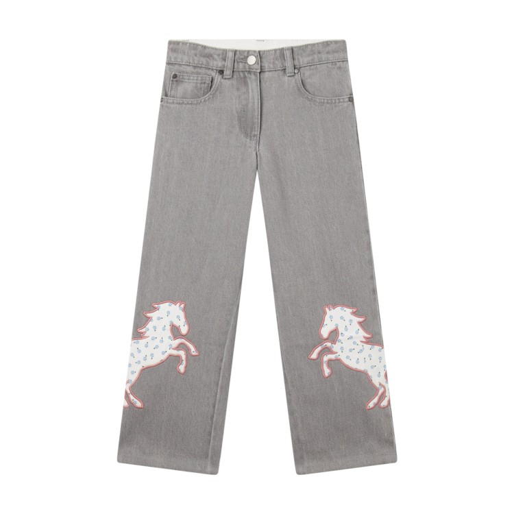 STELLA McCARTNEY Jeans con applicazione bambina