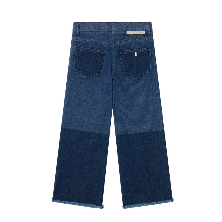 STELLA McCARTNEY Jeans blu con stampa ferro di cavallo bambina