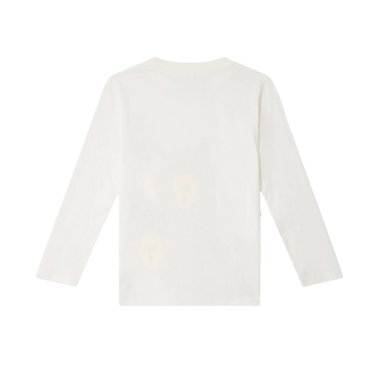 STELLA McCARTNEY T-shirt bianca a manica lunga stampa alpaca