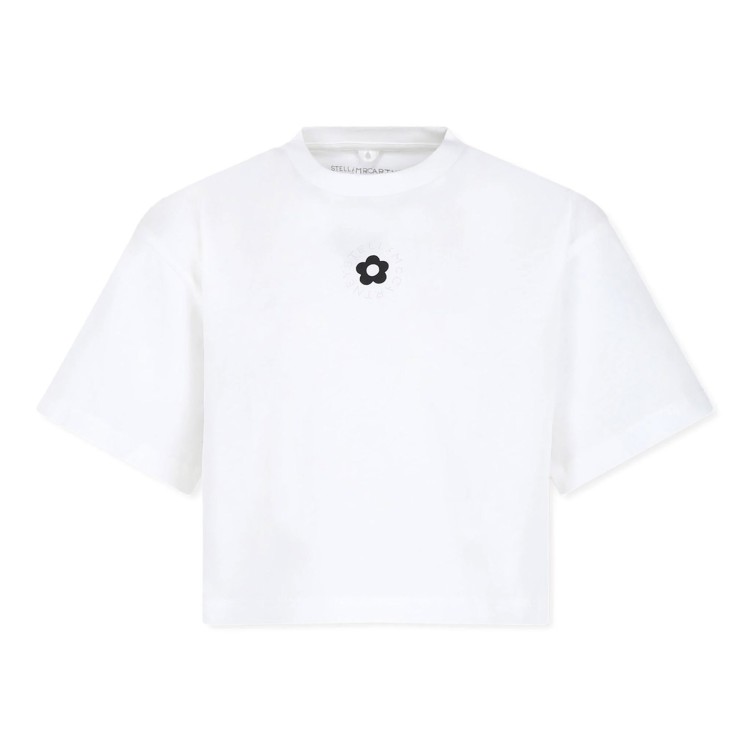 STELLA McCARTNEY T-shirt bianca stampa logo