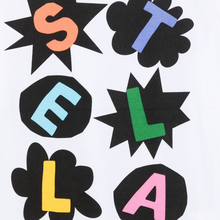 STELLA McCARTNEY T-shirt bianca con stampa