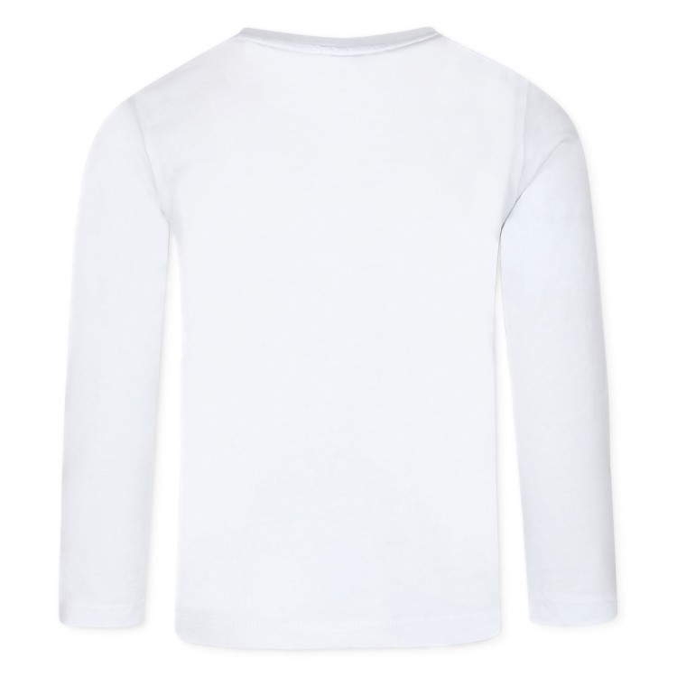 STELLA McCARTNEY T-shirt bianca a maniche lunghe con stampa