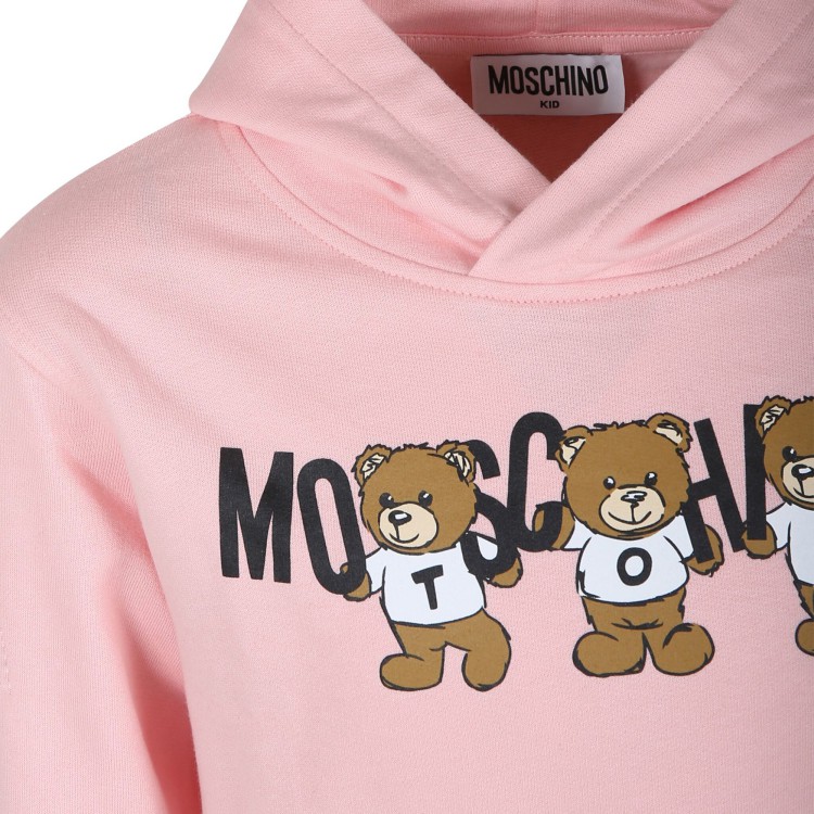 MOSCHINO Felpa rosa con cappuccio Teddy Bear