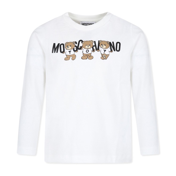 MOSCHINO T-shirt bianca con stampa