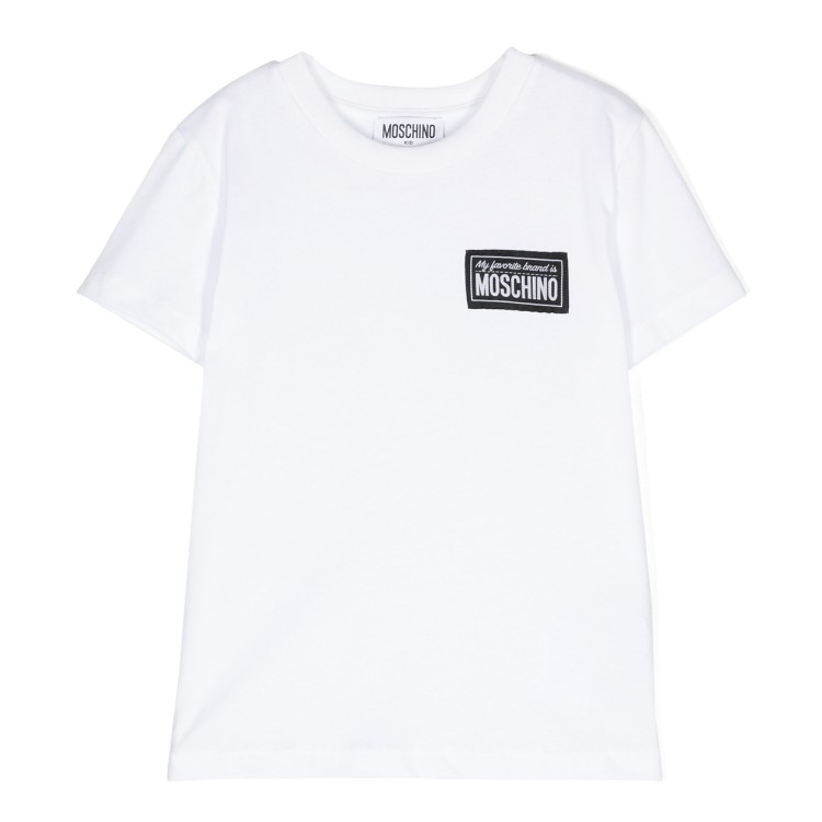 MOSCHINO T-shirt bianca con applicazione