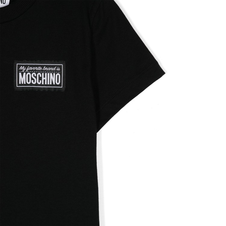 MOSCHINO T-shirt nera con applicazione