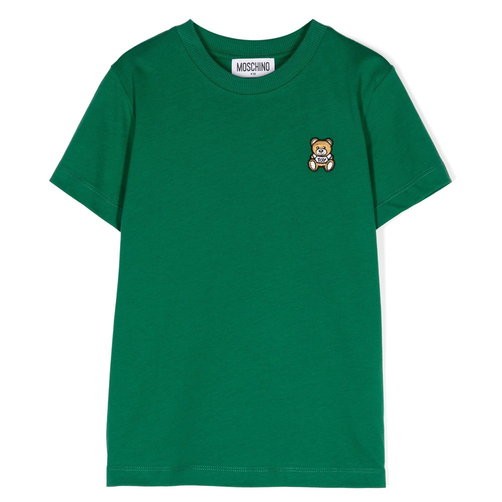 MOSCHINO T-shirt verde con...