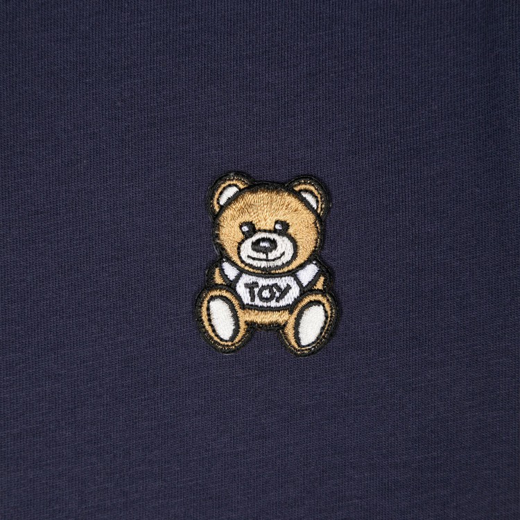 MOSCHINO T-shirt blu navy con motivo Teddy Bear