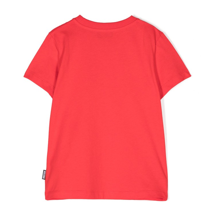 MOSCHINO T-shirt rossa con ricamo Teddy Bear