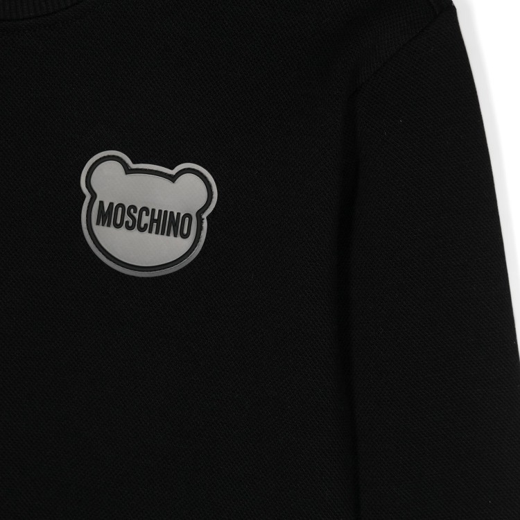 MOSCHINO Felpa nera con logo