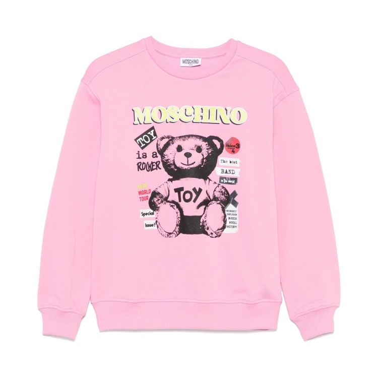 MOSCHINO Felpa rosa con stampa