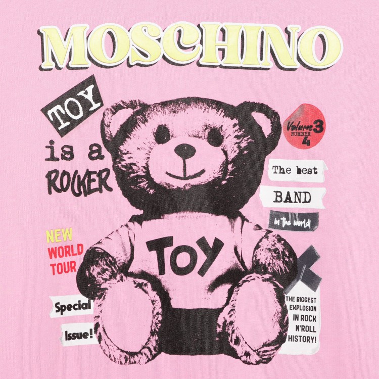 MOSCHINO Felpa rosa con stampa