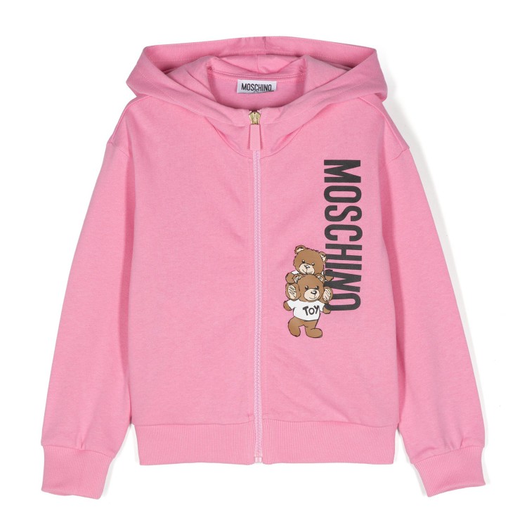 MOSCHINO Felpa rosa Teddy Bear con cappuccio