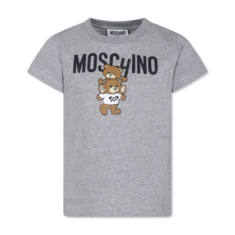 MOSCHINO T-shirt grigia con stampa