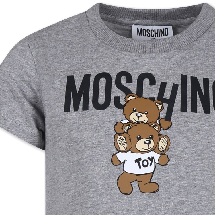 MOSCHINO T-shirt grigia con stampa