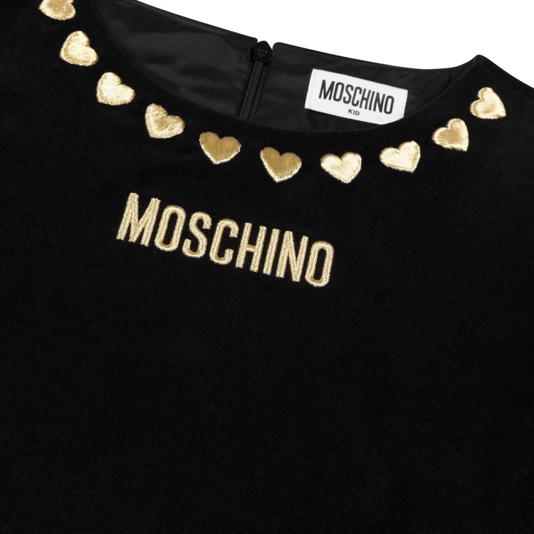 MOSCHINO Abito nero con ricamo