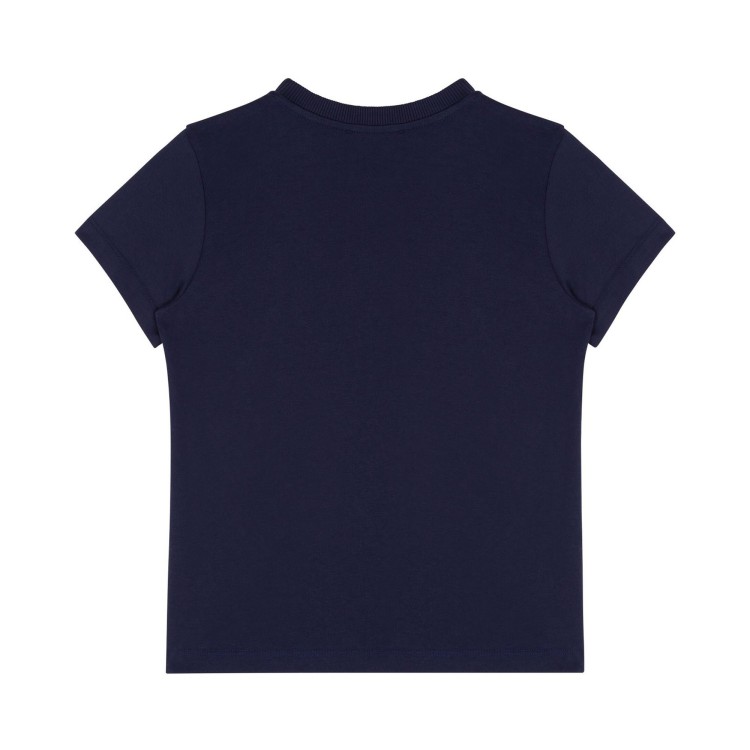 MOSCHINO T-shirt blu con stampa grafica