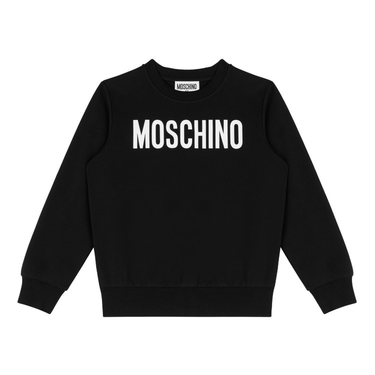 MOSCHINO Felpa nera con stampa