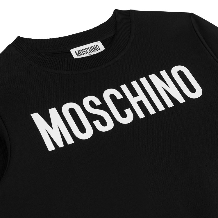 MOSCHINO Felpa nera con stampa