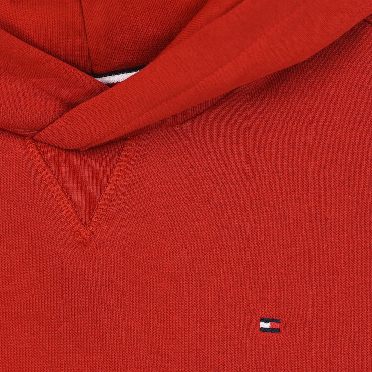 TOMMY HILFIGER Felpa rossa con cappuccio bambino