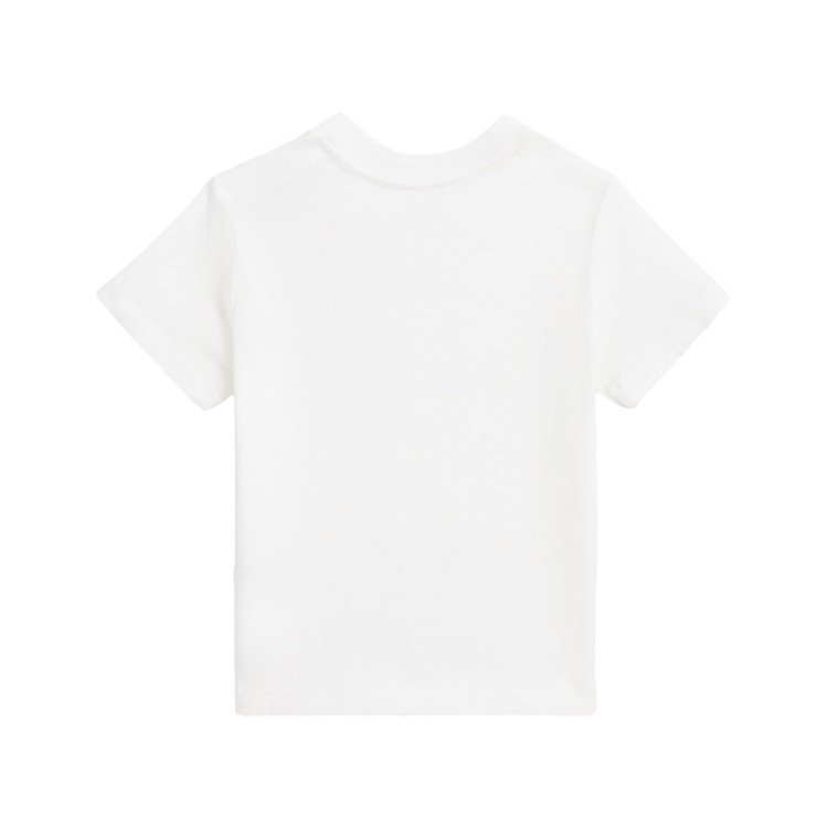 RALPH LAUREN T-shirt bianca con stampa orso neonati