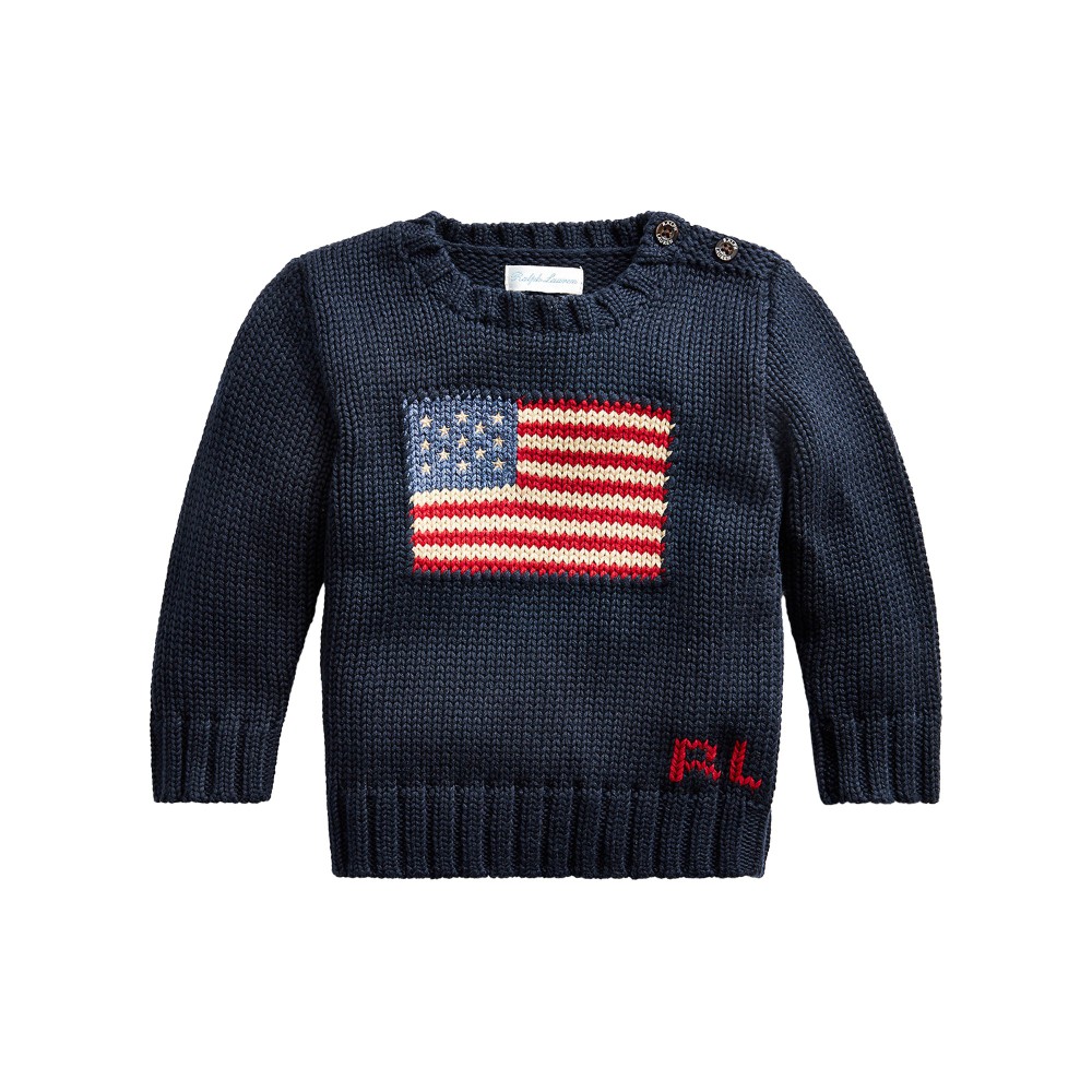 RALPH LAUREN Maglione blu...