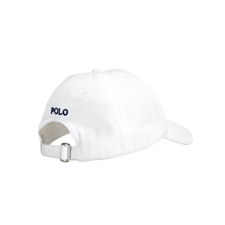 RALPH LAUREN Cappello bianco in chino di cotone bambini