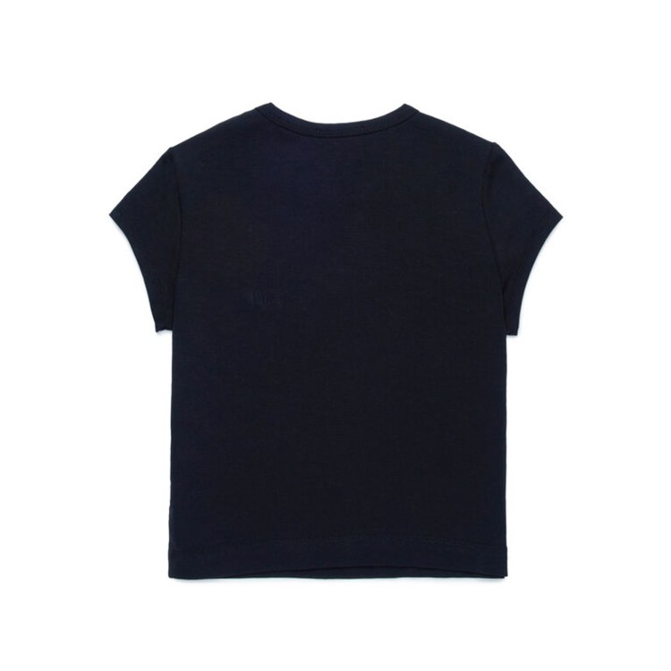 DIESEL T-shirt nera con logo in rilievo bambina