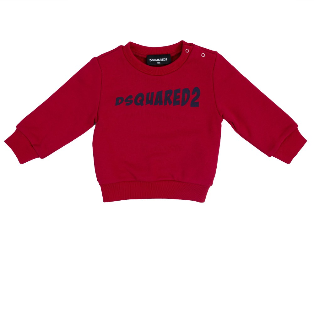 DSQUARED Felpa rossa neonato