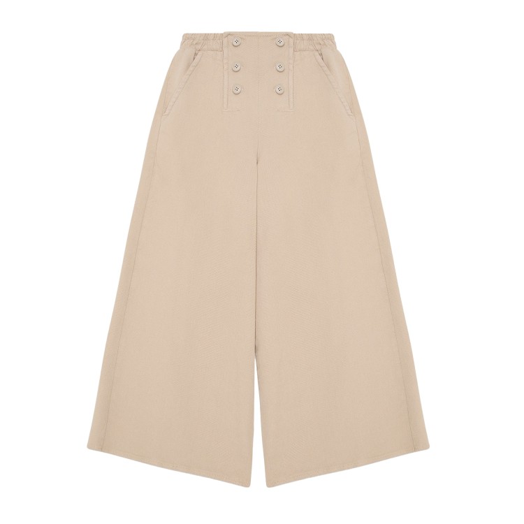 EMPORIO ARMANI Pantaloni beige con dettaglio bottoni bambina