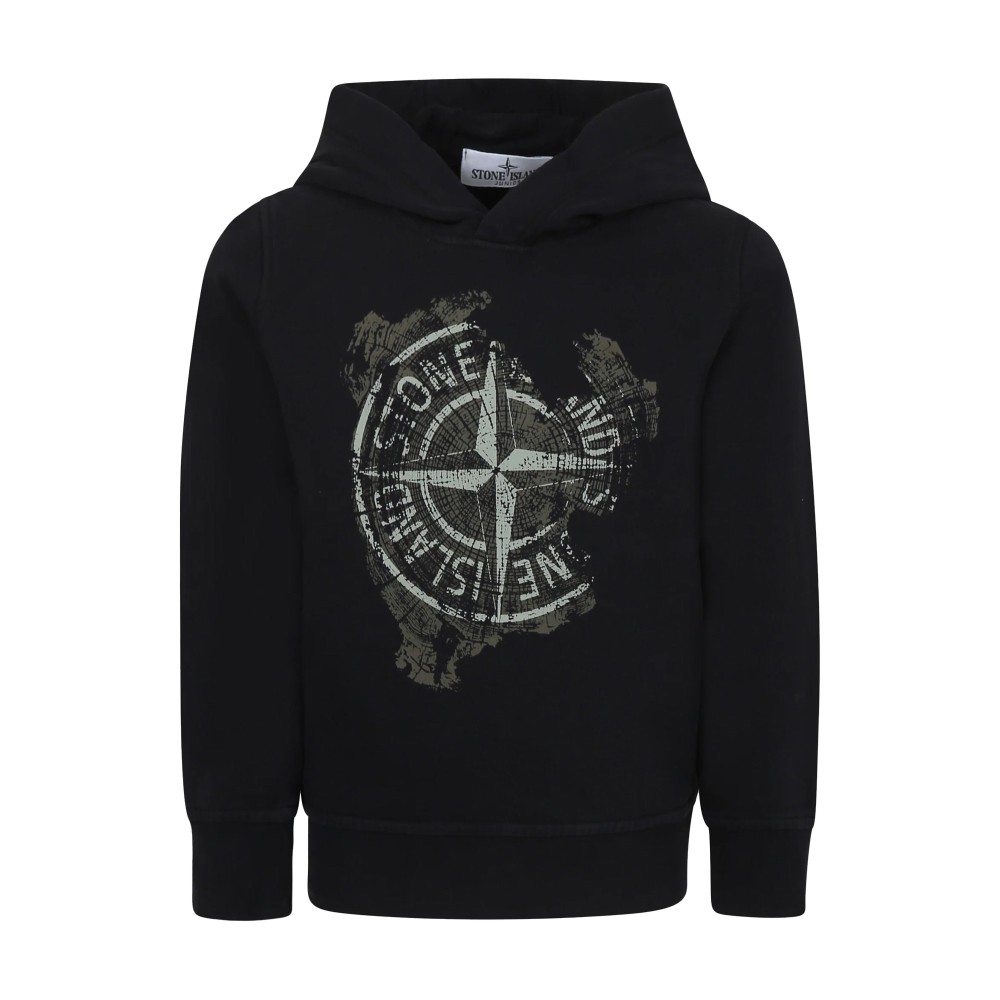 STONE ISLAND Felpa nera con...