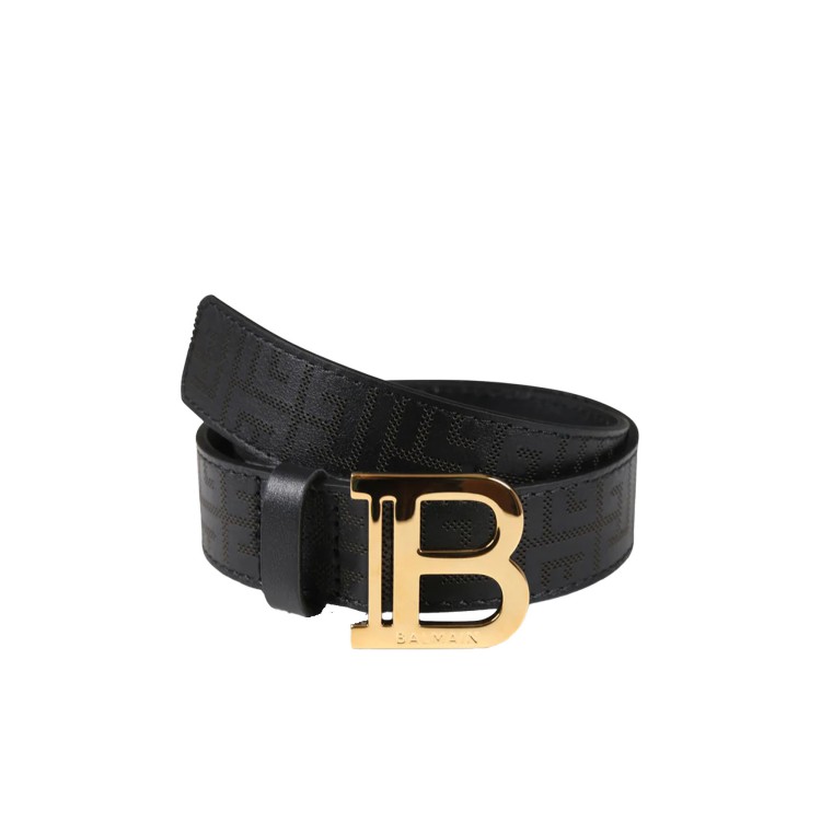 BALMAIN Cintura nera in pelle bambina