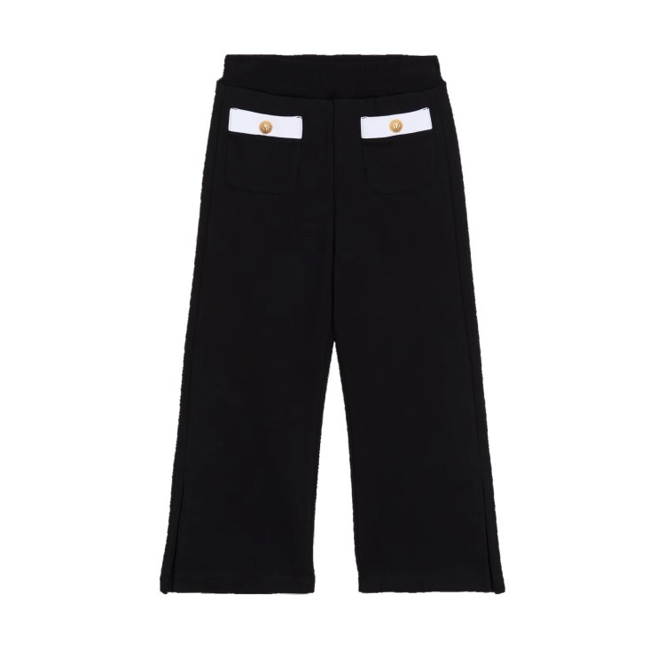 BALMAIN Pantaloni bicolore elasticizzati bambina