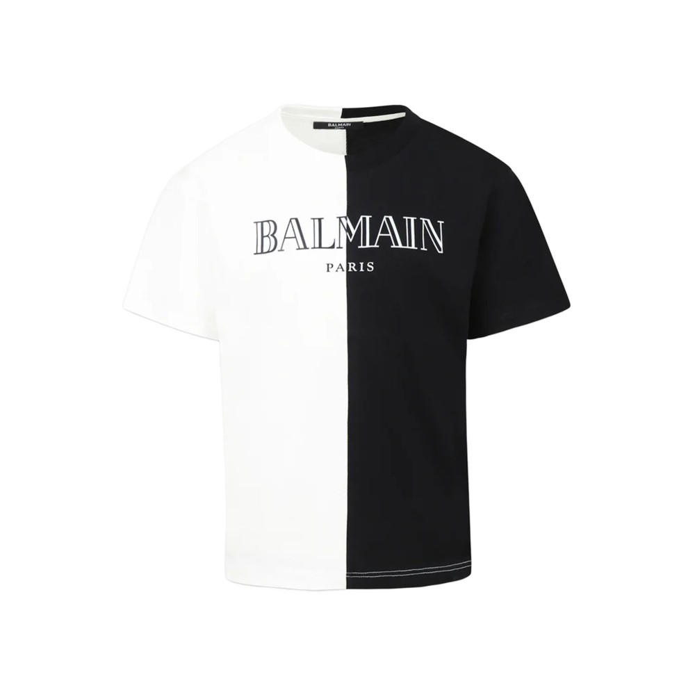 BALMAIN T-shirt bianca e...