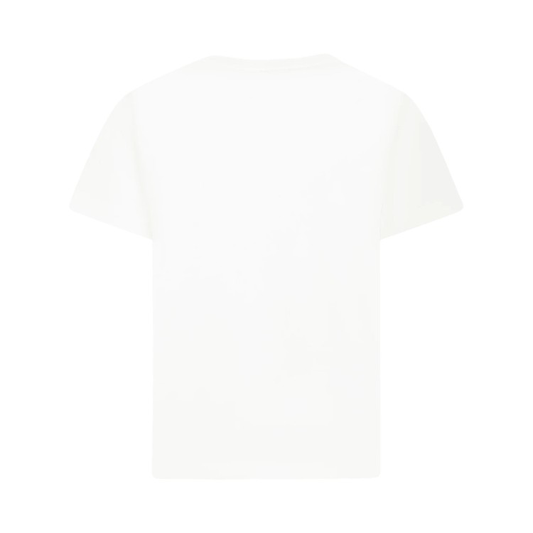 BALMAIN T-shirt bianca con dettagli dorati bambina