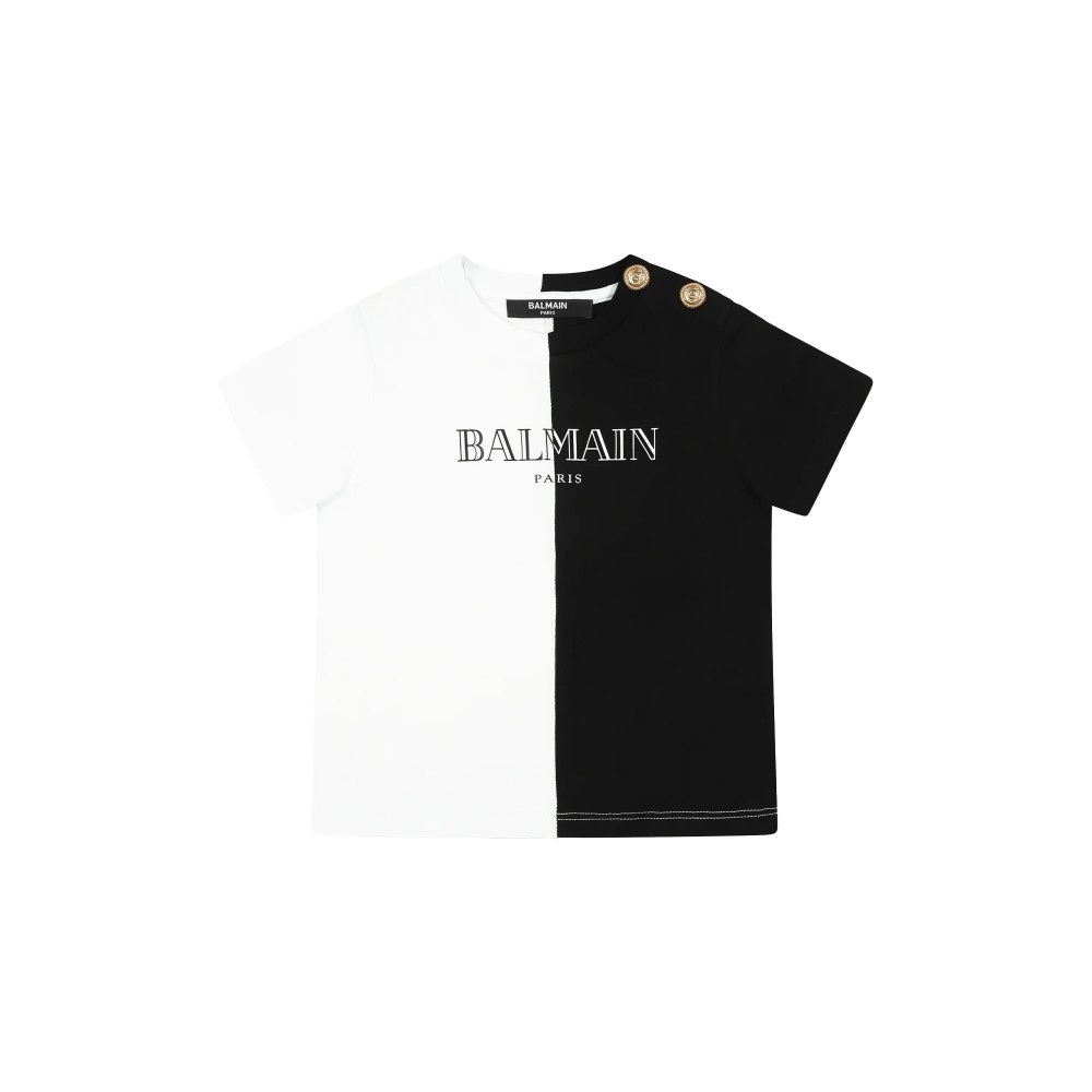 BALMAIN T-shirt bianca e...