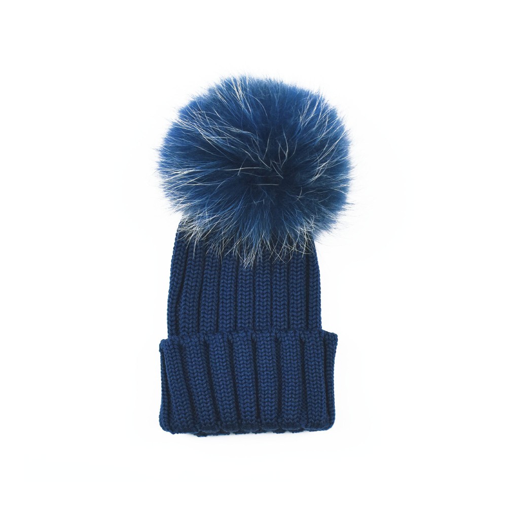 CATYA Cappello blu con pon...