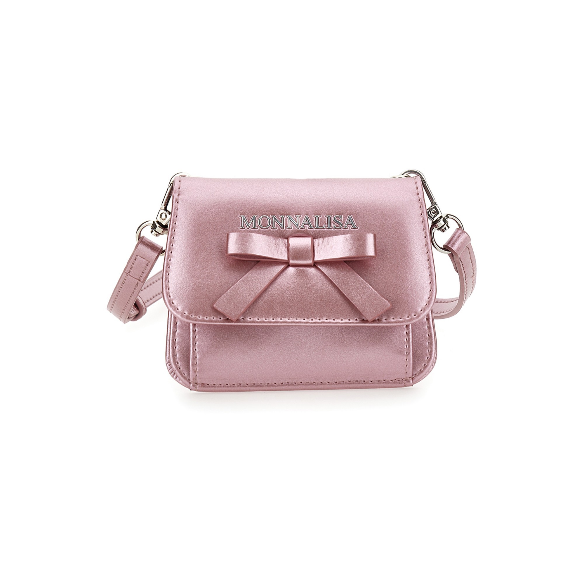 MONNALISA Borsa rosa a spalla con fiocco bambina
