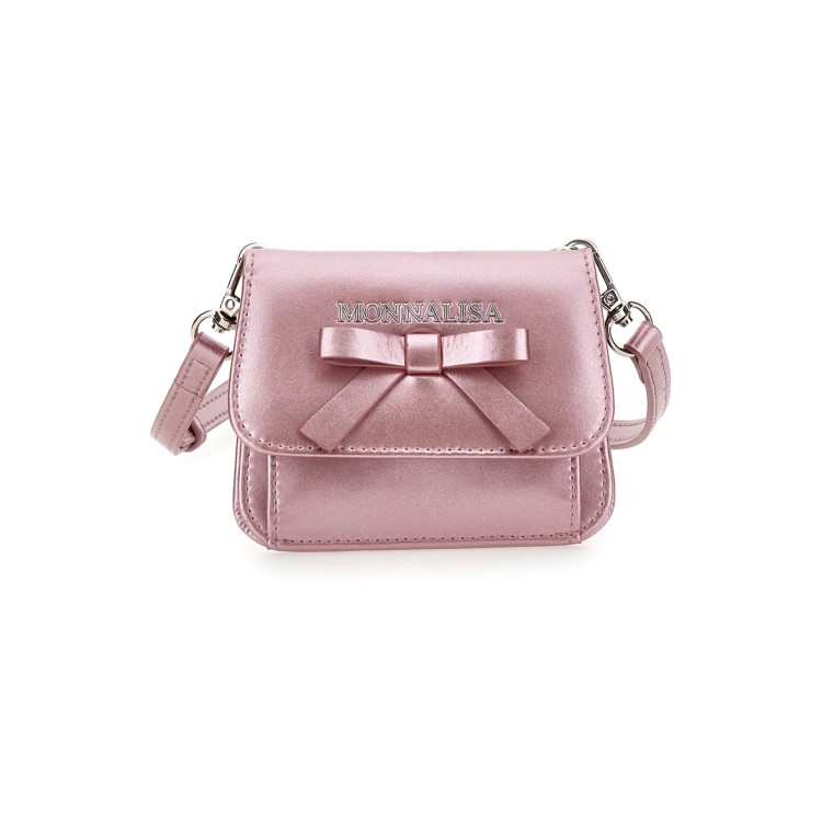 MONNALISA Borsa rosa a spalla con fiocco bambina