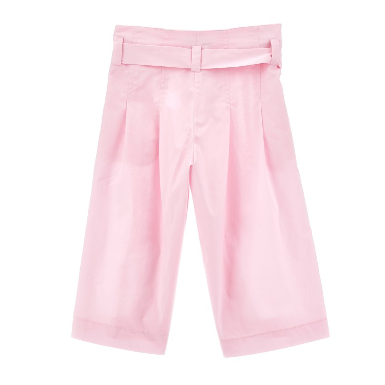 MONNALISA Pantaloni rosa cropped in popeline bambina