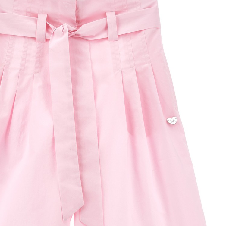 MONNALISA Pantaloni rosa cropped in popeline bambina