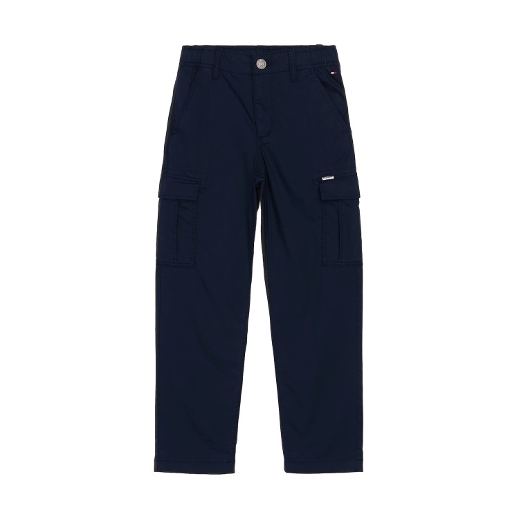 TOMMY HILFIGER Pantaloni blu navy cargo bambini