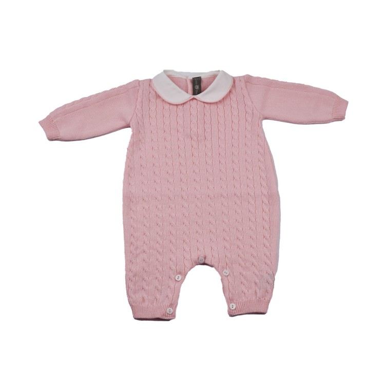 LITTLE BEAR Tutina rosa in lana neonata