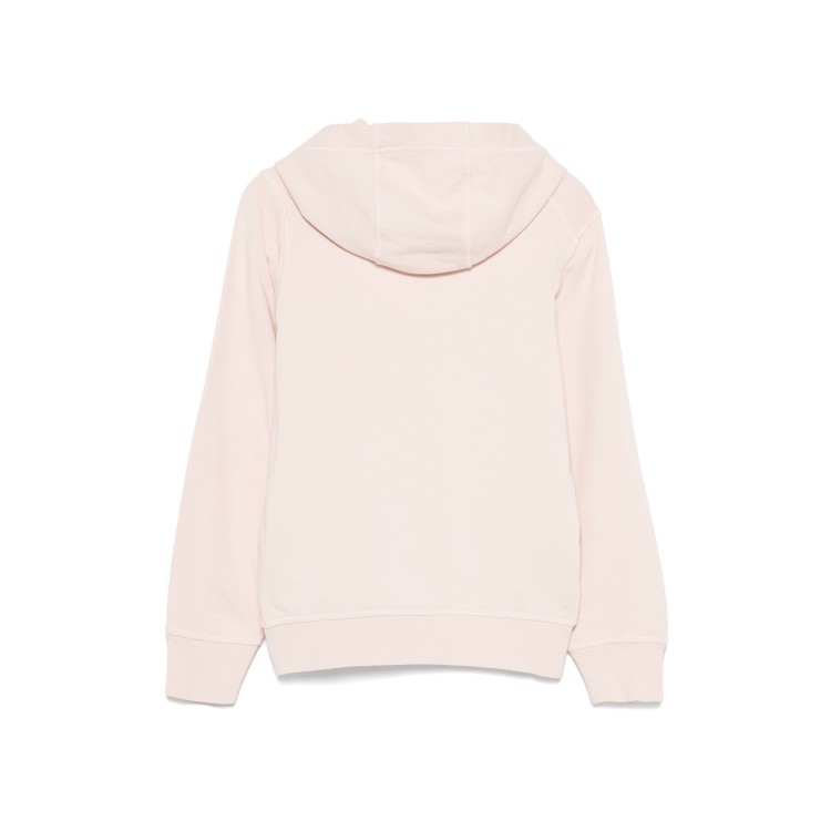 STONE ISLAND Felpa rosa antico con cappuccio e stampa bambini