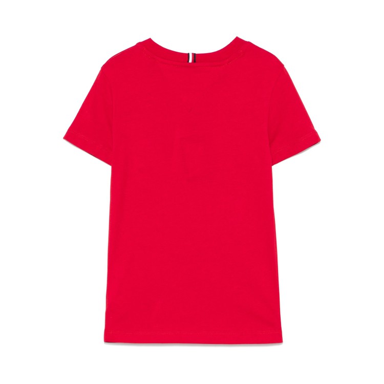 TOMMY HILFIGER T-shirt rossa con stampa logo bambino