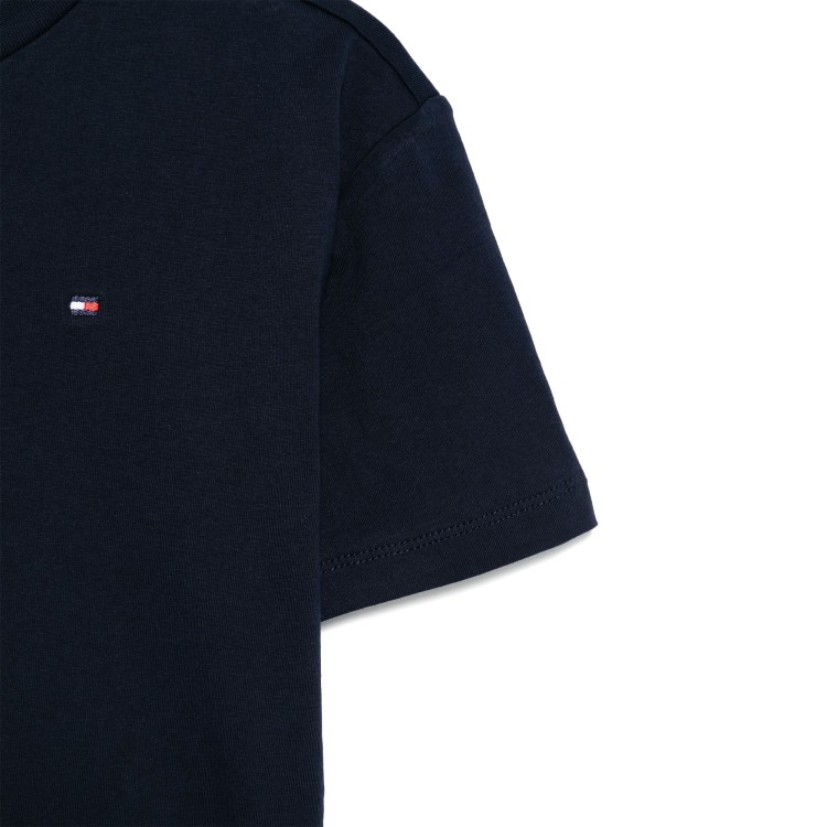 TOMMY HILFIGER T-shirt blu navy con ricamo logo bambino