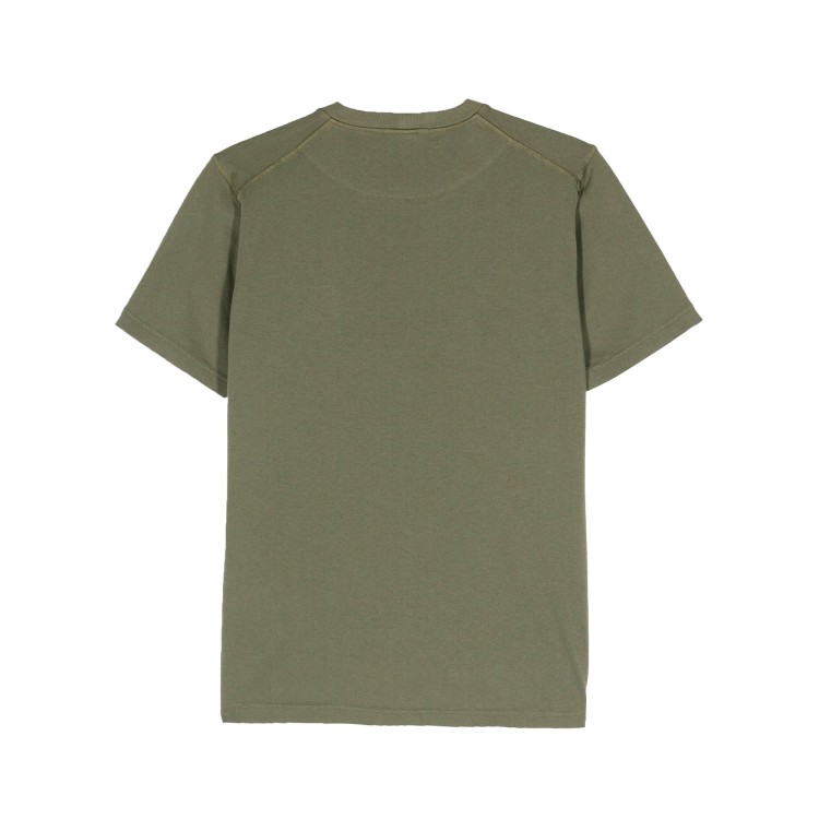 STONE ISLAND T-shirt verde fango con logo bambini